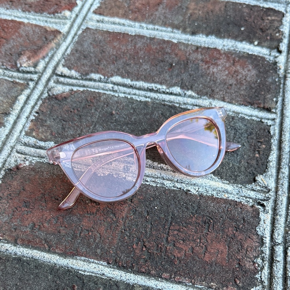 Aj Morgan Pink Subtle Cat-Eye Sunglasses